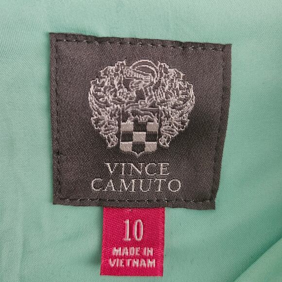 Vince Camuto Mint Green Split Hem Short Sleeve Knee Length Cocktail Dress 10 - Picture 9 of 11